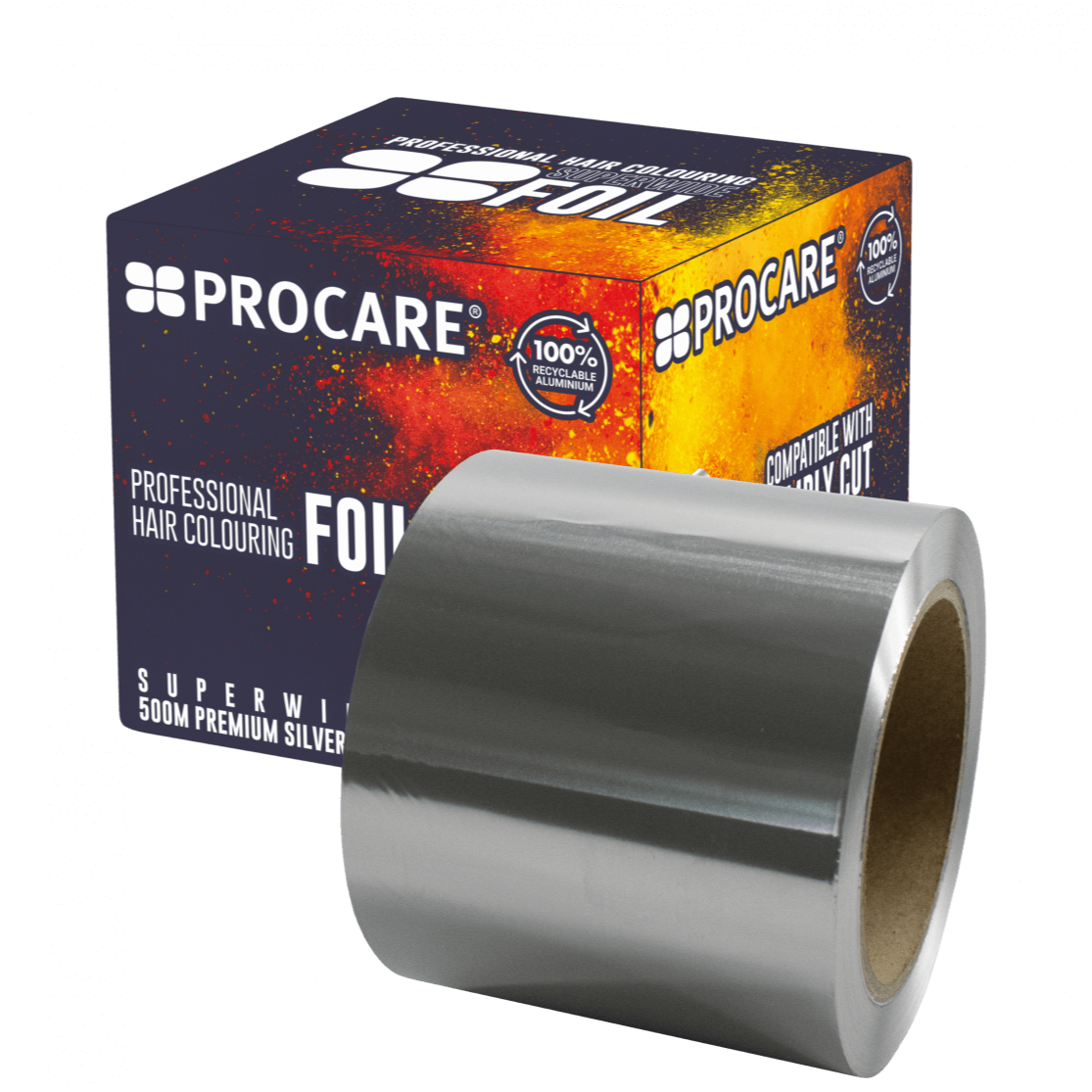 PROCARE PREMIUM SILVER SUPERWIDE HAIR FOIL ROLL - 120MM X 500MTR